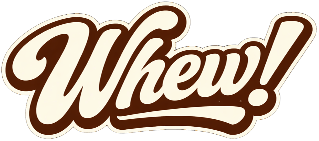 Whew! Logo